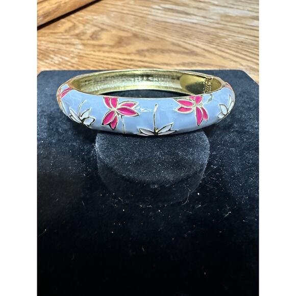 Sequin Nordstrom Multicolor Gold Tone Statement Enamel Bangle Bracelet # 143 - Picture 1 of 3